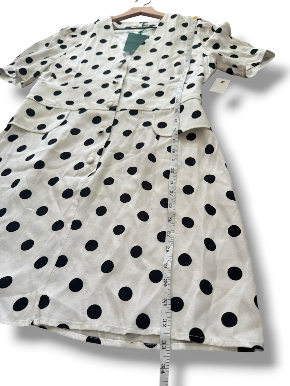 RIXO NWT‎ London Dots Laura Button Down Mini Dress Sz L - Picture 9 of 11